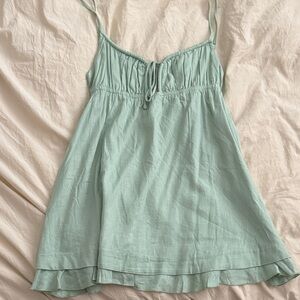 Princess Polly empress of love mini dress sage size 4 NWT